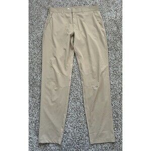 Fabletics The Only Pants Mens 34 X 34 (ACTUAL 34 X 33) Beige Chino Performance